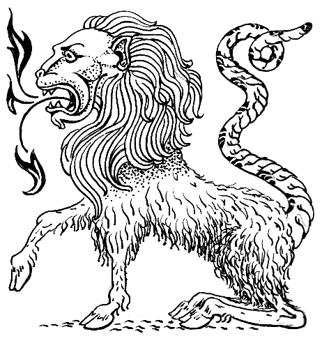 Line Drawing of a Chimera