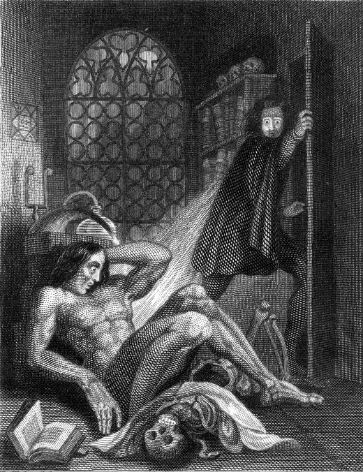 Frontispiece to 1831 edition of Frankenstein